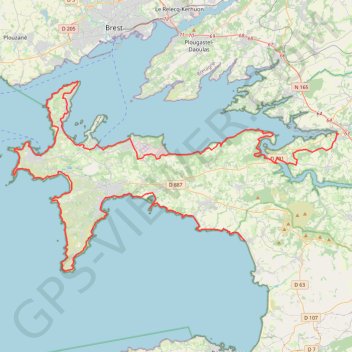 Tour de la presqu'île de Crozon GPS track, route, trail