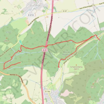 Circuit du Bois de Thionville GPS track, route, trail
