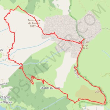 Le Mont de Grange GPS track, route, trail