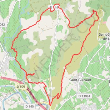 Le Canyon du diable et la Croix de Gibret GPS track, route, trail
