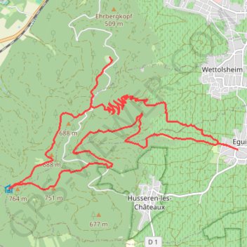 Eguisheim GPS track, route, trail
