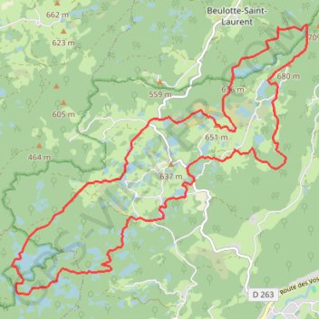 Tour des 1000 étangs GPS track, route, trail