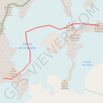 L'aiguille de Polset - Val Thorens GPS track, route, trail