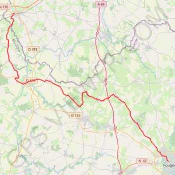 BTN - FOUGERES Voyageurs - Mont Saint Michel GPS track, route, trail