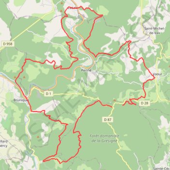 Gorges de l'Aveyron GPS track, route, trail