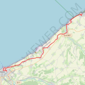 Le Tréport / Dieppe GPS track, route, trail