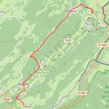 Haut-Jura - Lajoux - Prémanon GPS track, route, trail