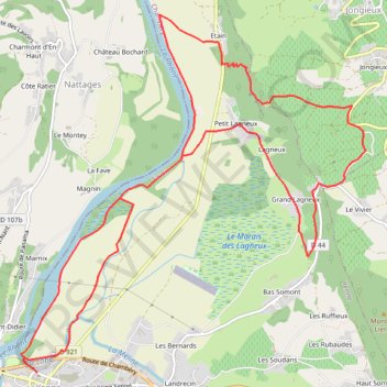 Boucle de Saint-Romain - Yenne GPS track, route, trail