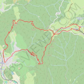 Le Trehkopf à partir d'Oderen GPS track, route, trail