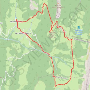 Savoie - Randonnée Col de Bornette et Cret du char GPS track, route, trail