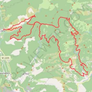 Pelasque - Clans GPS track, route, trail