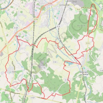 Roullet 44 kms GPS track, route, trail