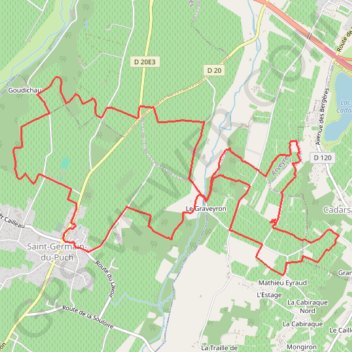 Saint Germain du Puch GPS track, route, trail