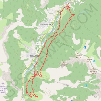 La grande boucle de Beauvezer GPS track, route, trail