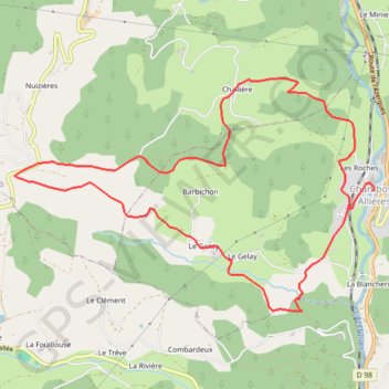 Pays Beaujolais - Haute Vallée d'Azergues - Chambost-Allières GPS track, route, trail