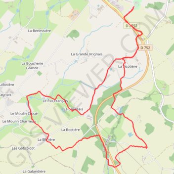 Le Pas Francais GPS track, route, trail