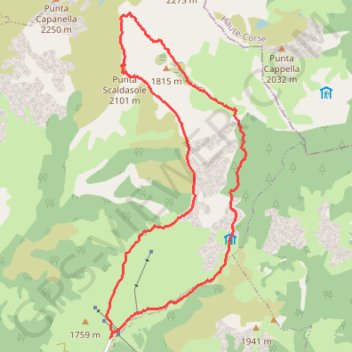 Boucle Punta Scaldasole Ese GPS track, route, trail
