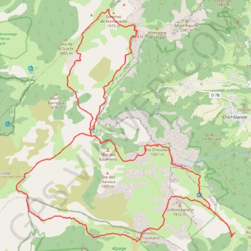 Combau - Pas de l'Aiguille - Les Aiguillettes - Pas de l'Aiguille - Croix du Lautaret GPS track, route, trail