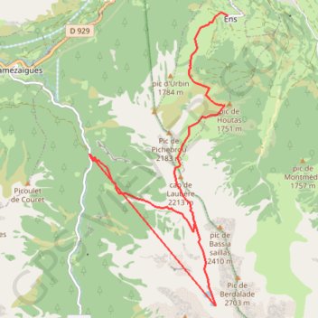 Cap de Laubere GPS track, route, trail