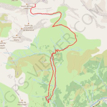 Col Arrouy 2399 versant Sers GPS track, route, trail