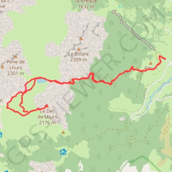 Dec de Lhurs depuis Anapia GPS track, route, trail