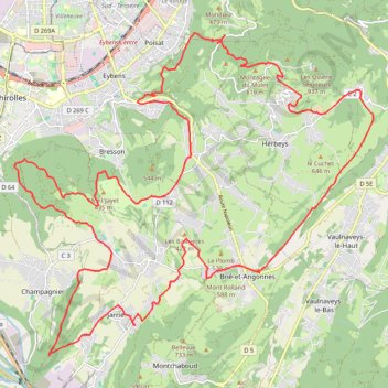 La Folle de Haute Jarrie GPS track, route, trail