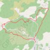 Saint Montan Larnas, abri du chat GPS track, route, trail