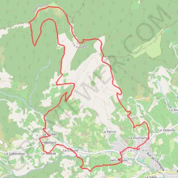 Le Perréon GPS track, route, trail