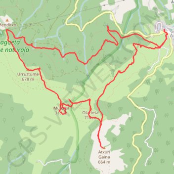 2023/01/22 La Croix de Pagoeta, Urruztume y otres en circuit depuis Aia GPS track, route, trail