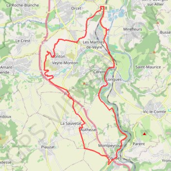Les martres GPS track, route, trail