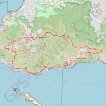 Le sommet de Marseilleveyre GPS track, route, trail