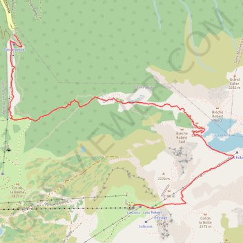 Croix de Chamrousse par les Lacs Roberts GPS track, route, trail