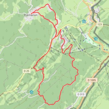 Les Tuffes - Prémanon GPS track, route, trail