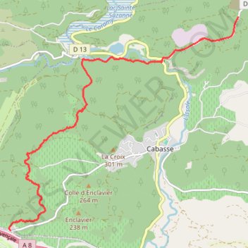 Cabasse GPS track, route, trail