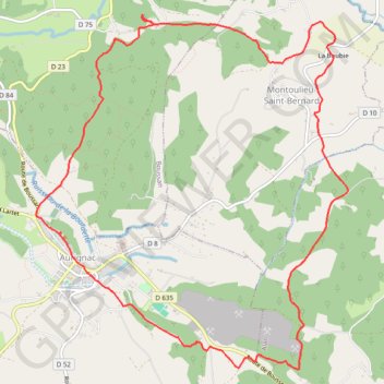 Aurignac-moutoulieu GPS track, route, trail