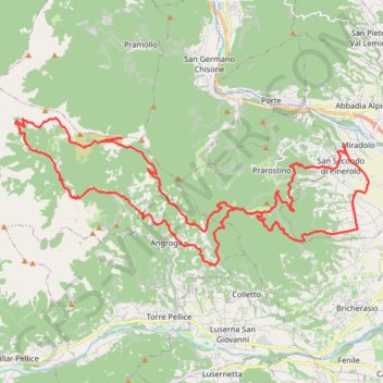 San Secondo Vaccera Alpe Criulira (Val Pellice Val Chisone) GPS track, route, trail