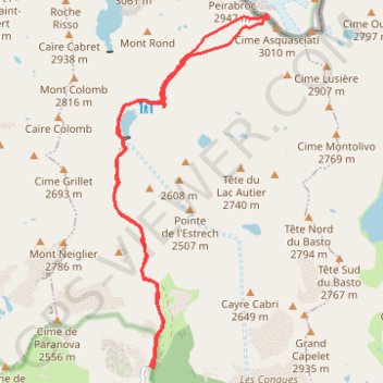 Le Mont Clapier (Mercantour) GPS track, route, trail