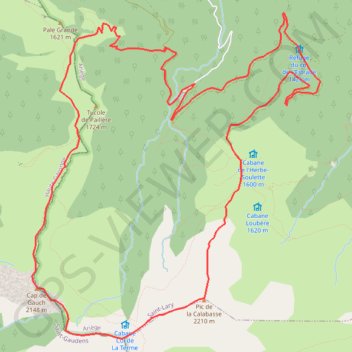Crête des Tourets GPS track, route, trail
