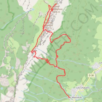 Piton et Dôme de Bellefont GPS track, route, trail