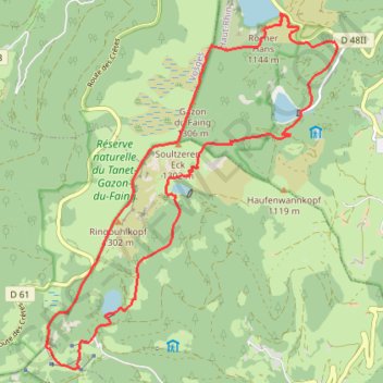 Circuit des 4 lacs GPS track, route, trail