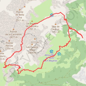 Tour des Quatre Têtes GPS track, route, trail