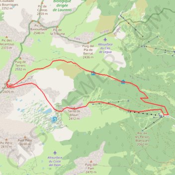 Pic de Mortiers GPS track, route, trail