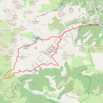 Tour des Lacs du Mercantour GPS track, route, trail
