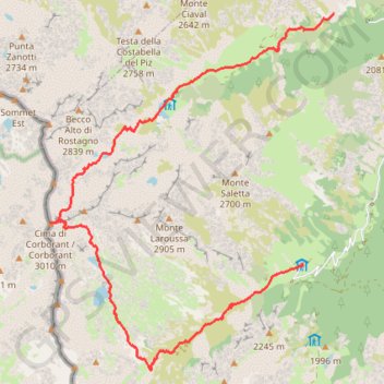 Corborant GPS track, route, trail