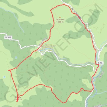 Le Sommet d'Occabé - Iraty-Cize GPS track, route, trail