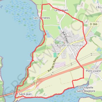 La Ville-ès-Nonais - Le port Saint-Jean GPS track, route, trail