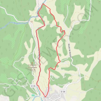 Bras - Le Tombereau GPS track, route, trail