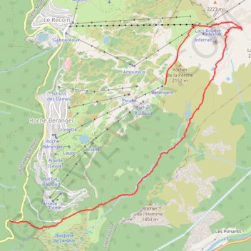 Col de la Botte par le lac Achard GPS track, route, trail