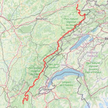 La Grande Traversée du Jura (GTJ) - 342 - UtagawaVTT.com GPS track, route, trail