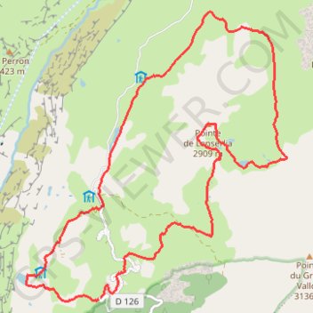 Pointe de Lanserlia GPS track, route, trail